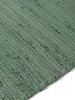 carpetfine Tapis tissé à plat Kilim Chindi Uni couloir vert Voir les images du produit 6