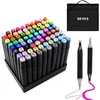 80 Farben Graffiti-Stifte-Set, Doppelspitze Sketch Marker, Produktbild-Vorschau 10