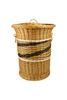 A wicker laundry basket with a lid, shown against a white background. Produktbild-Vorschau