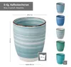 6er Kaffeebecher Set Blue 300ml ohne Henkel Trinkbecher Tee Produktbild-Vorschau 2
