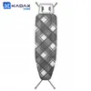 A product shot of a folding ironing board with a plaid pattern. Produktbild-Vorschau