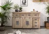 MASSIVMOEBEL24 Sideboard Mango 150x45x90 whitewash lackiert Produktbild-Vorschau 2