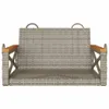 Ławka Bujana, Szara, 63X62X40 Cm, Polirattan Lumarko! Podgląd zdjęcia produktu 4
