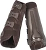 Two brown horse leg protection boots are shown against a white background. Produktbild-Vorschau