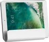 A white tablet is mounted on a white wall mount. Produktbild-Vorschau