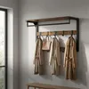 Relaxdays Wandgarderobe 3 in 1, 10 Haken, Kleiderstange, Produktbild-Vorschau 5