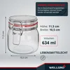 WELLGRO Einmachgläser mit Bügelverschluss rund 634ml - Produktbild-Vorschau 2