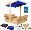 KOTARBAU® Sandkasten mit Dach 100x100 cm Holz mit Abdeckung Produktbild-Vorschau 1