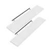 CASARIA 2x Étagères Murales Flottantes 50 cm Blanc MDF Voir les images du produit 1