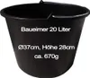 10 secchi da cantiere Bradas KTW20, 20 litri, PVC, nero Anteprima dell’immagine prodotto 21