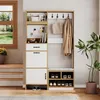 Merax Garderobenset, Wandgarderobe mit Schuhbank, Produktbild-Vorschau 4
