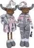 Elch 52-80cm (72-100cm), 2er Set Dekofigur Weihnachten Produktbild-Vorschau 1