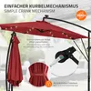 ML-Design Ampelschirm Ø300cm mit LED Solar Rot Alu Produktbild-Vorschau 3