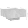 vidaXL Stolik kawowy betonowy szary 60x60x31,5 cm materiał Podgląd zdjęcia produktu 11