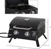Outsunny Gasgrill BBQ Tischgrill 2 Brennern Camping Grill Produktbild-Vorschau 3