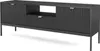 TV Lowboard Kioto 154 cm Schwarz & Schwarz – Rillenfront, Produktbild-Vorschau 1