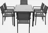 sweeek - Gartentisch aus Aluminium + 8 Sessel - Anthrazit Produktbild-Vorschau 3