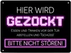 Hier wird gezockt Metallschild XL in 21x28 cm für Gamer in Produktbild-Vorschau 1