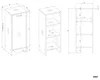 Badezimmerschrank Nina 1D Weiss Regal 3 Fächer 1 Tür Für Produktbild-Vorschau 12