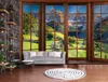 Vlies Fototapete Fenster Berge 416cm x 254cm inkl. Kleister Produktbild-Vorschau 4