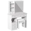 Make-up tafel met spiegel en verstelbare LED-verlichting – Productafbeelding-voorbeeld 13