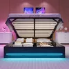 Łóżko (160 x 200 cm) z oświetleniem LED, złączem USB, Podgląd zdjęcia produktu 6