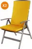 Stuhlkissen 2er set | Sitzkissen 110x47x4cm Orange | Produktbild-Vorschau 1