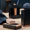 Bathroom accessories on a wooden surface. Náhled obrázku produktu