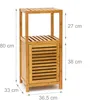 relaxdays Badregal braun 36,5 x 33,0 x 80,0 cm Produktbild-Vorschau 3