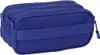 A blue pencil case with multiple zippers and a fabric strap. Produktbild-Vorschau
