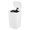 A white automatic trash can with its lid open, shown against a white background. Podgląd zdjęcia produktu