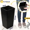 KADAX Donica + Wkład 29x58cm Wysoka Czarna Połysk Podgląd zdjęcia produktu 3