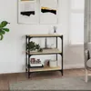 A modern living room with a bookshelf and artwork. Voir les images du produit