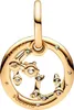 A gold-colored Pandora charm shaped like the Scorpio constellation, adorned with small clear stones. Podgląd zdjęcia produktu