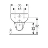 Geberit Tiefspül-WC SMYLE wandhängend, 6 l weiß 205500600 Produktbild-Vorschau 2