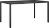 vidaXL Gartentisch Schwarz 150 x 90 x 75 cm Poly-Rattan Produktbild-Vorschau 1