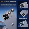 A collage of images showcasing a phone case and its features, with a background of a starry sky and mountains. Produktbild-Vorschau