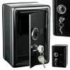 Spardose Tresor mit Schlüssel schwarz 12x18x10cm Metall Produktbild-Vorschau 5