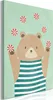Vliesstoff Leinwandbild - Juggling Bear (1 Part) Vertical Produktbild-Vorschau 1