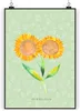 Mr. & Mrs. Panda Bild Blume Sonnenblume DIN A4 - Blattgrün Produktbild-Vorschau 1
