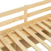 Close-up view of wooden bed slats and frame. Produktbild-Vorschau