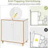 GOPLUS Kommode, Nachtkommode mit 3 Schubladen, Holzbeine, Produktbild-Vorschau 3