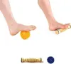 Fußmassagerolle Fußreflexzonen Massage aus Holz gerieft mit Produktbild-Vorschau 2