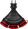 A black and red power splitter with a European plug. Anteprima dell’immagine prodotto