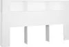vidaXL Čelo postele s policami biele 180x18,5x104,5 cm Náhľad obrázku produktu 1