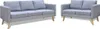 The Living Store Sofa Set 2-Sitzer und 3-Sitzer Stoff Produktbild-Vorschau 2
