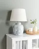 BELIANI Stolná lampa biela a modrá porcelánový podstavec so Náhľad obrázku produktu 4