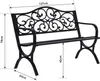 Gartenbank 'Utav' für 2-3 Personen Stahl 127 x 53 x 79 cm Produktbild-Vorschau 7
