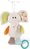 A plush toy elephant hanging by a string, with a pull-string mechanism at the bottom. Produktbild-Vorschau