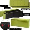 Faltbare Sitzbank 110x38x38cm Sitztruhe inkl. 2 Trennwände Produktbild-Vorschau 3